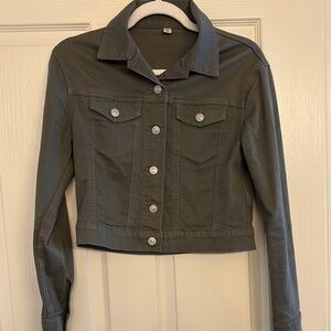 Women's Olive Green Denim Jacket